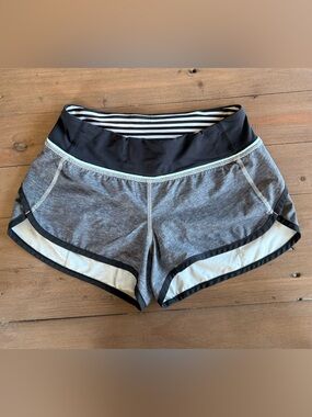 Lululemon black/grey low rise shorts (size 2)